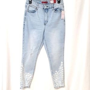 Jennifer Lopez Blue Skinny Crop Jeans